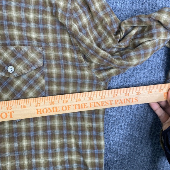 Pendleton Mens Street Shirt L Brown Plaid Cotton Western Yoke Button Down L/S - Picture 5 of 8